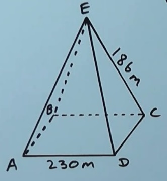 3D Pythagoras in a pyramid